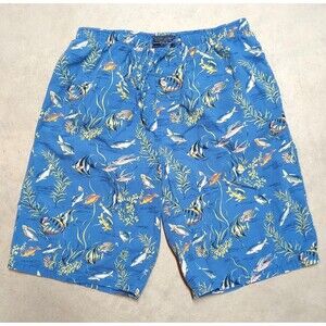 Polo Ralph Lauren Sleepwear Shorts Size Medium Drawstring Fish Sea Aquarium